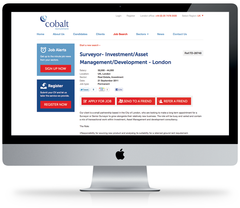 Large screenshot of Cobalt Recruitment
