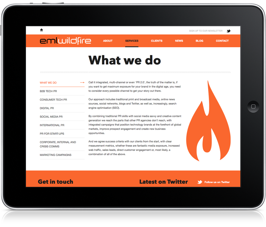Large screenshot of EML Wildfire